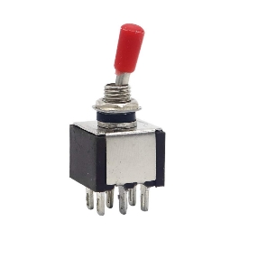  6 Pin 2 Way Toggle Switch 3A/5A AC 250V/125V DPDT On Off, 250v 