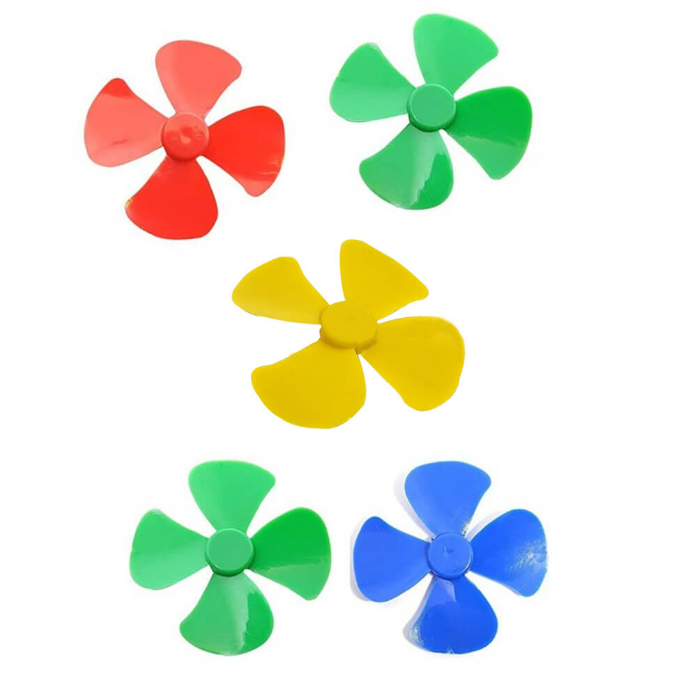 Mini Fan Blade 4 Wing Propeller for DIY Projects, (Set of 5)