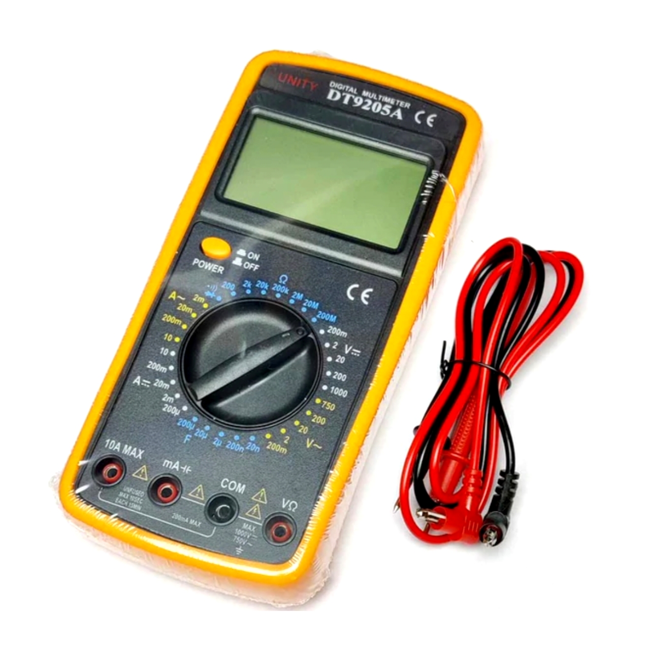 DT9205A Digital Multimeter with Probes and Battery SKU QC0865