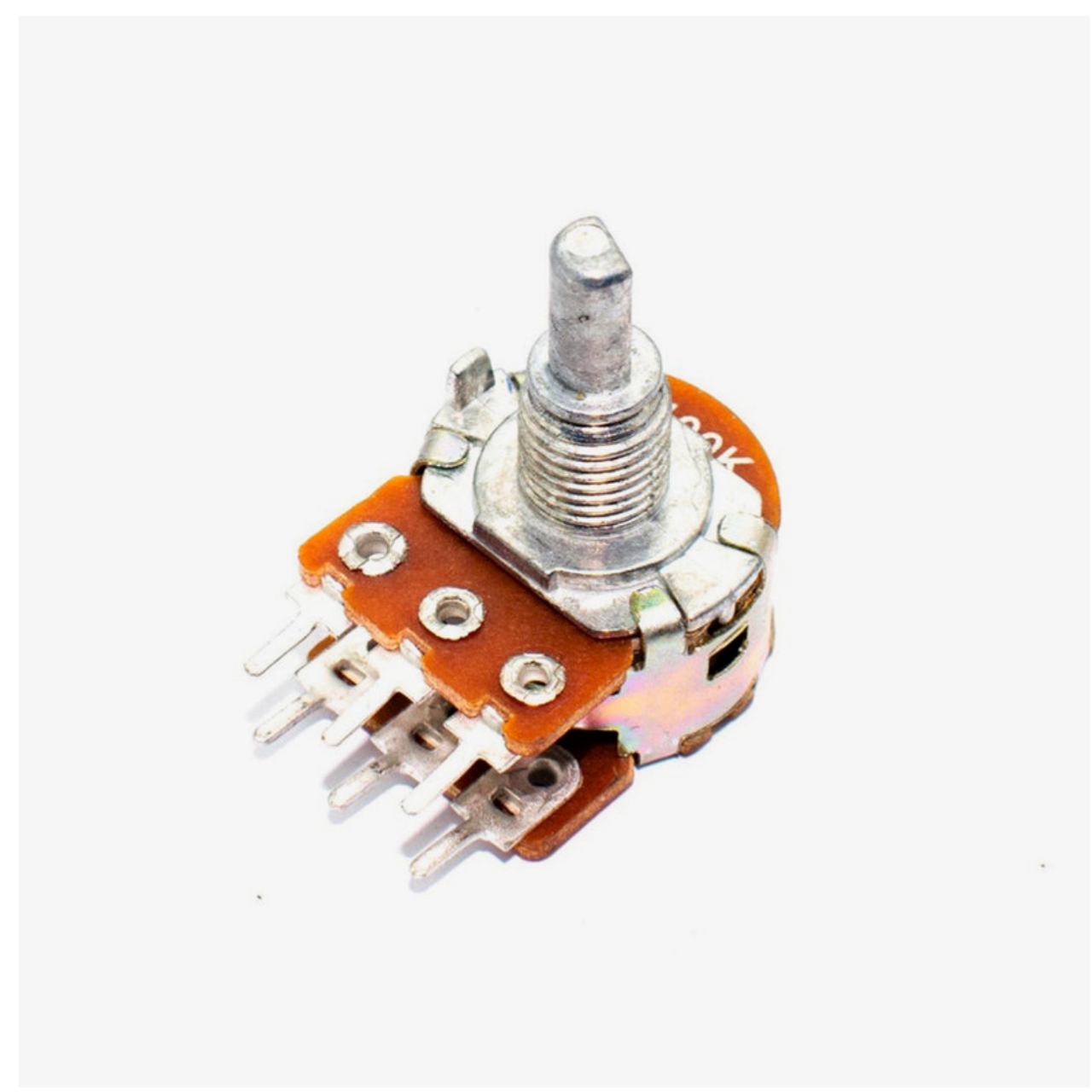 100k ohm Dual Gang Rotary Potentiometer - 6 Pin D Type Shaft