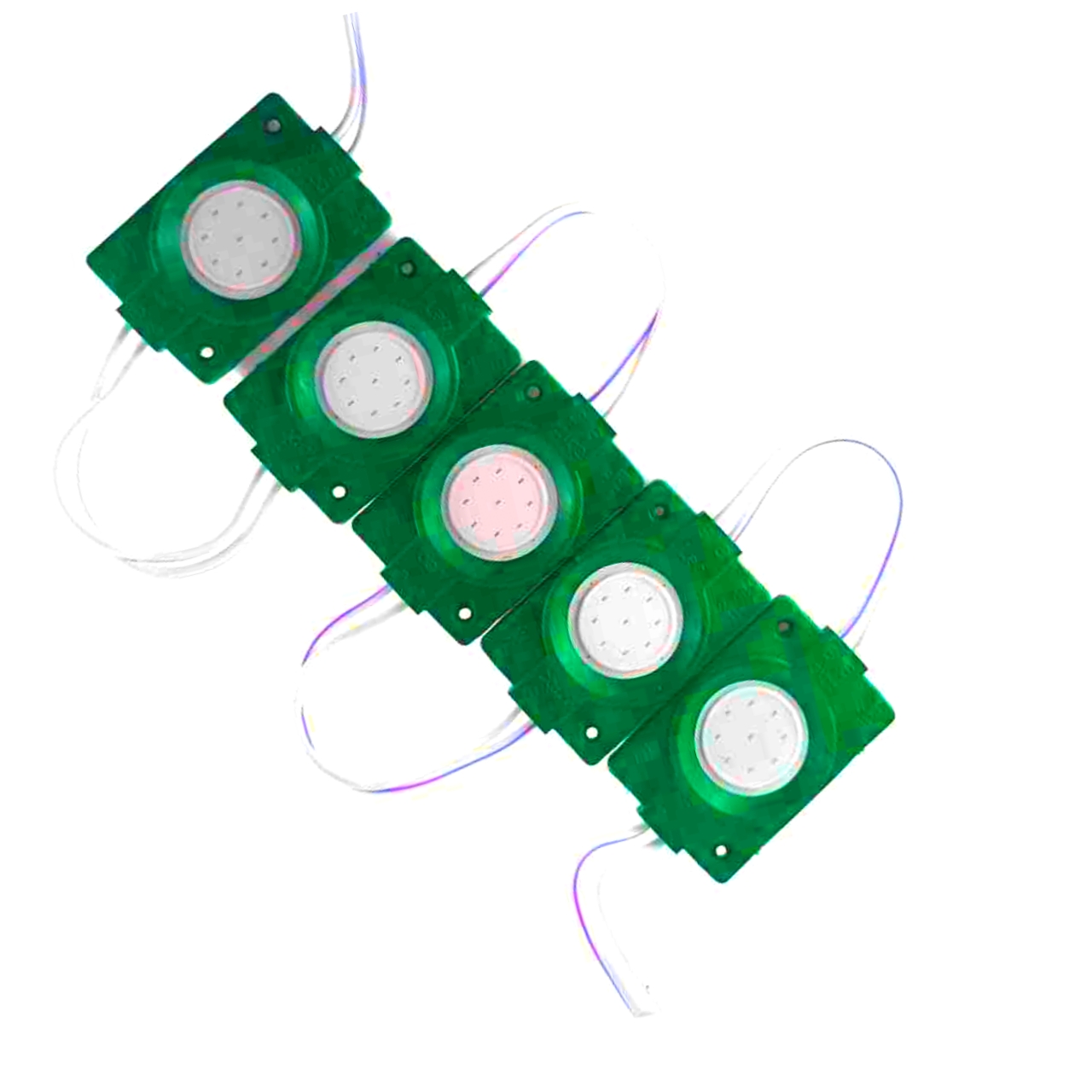 Dc 12 Volt Green Colour Coin LED Madule Pack Of 5