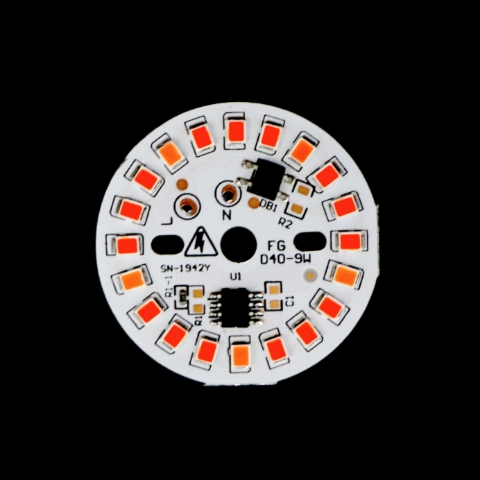 RED Colour 9 Watt AC DOB Led Circular PCB for Led Bulbs