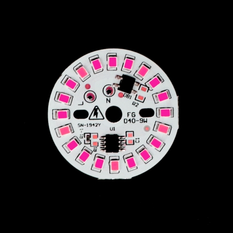 Pink Colour 9 Watt AC DOB Led Circular PCB for Led Bulbs